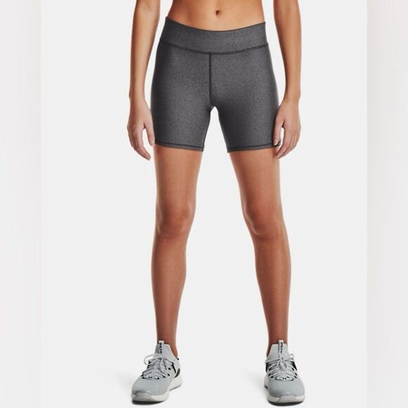 Under Armour Mid Rise muddy gray volleyball dance bike shorts 5” small - Picture 1 of 11